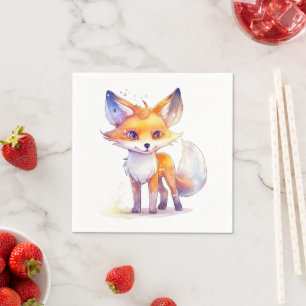 Cute Baby Fox Paper Napkin