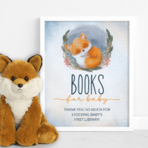 Cute Baby Fox Snowly Winter books for baby Poster