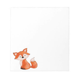 Cute Baby Fox Woodland Animal Notepad