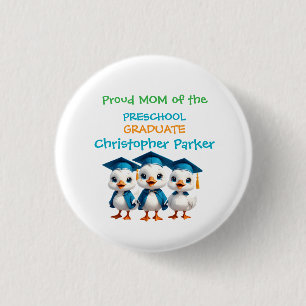Cute Baby Geese Graduation Party 3 Cm Round Badge