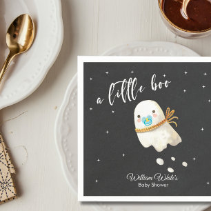 Cute Baby Ghost Halloween Fall Baby Shower Napkin