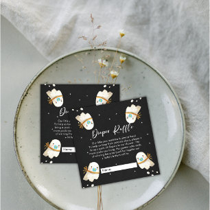 Cute Baby Ghost Halloween Fall Diaper Raffle  Enclosure Card