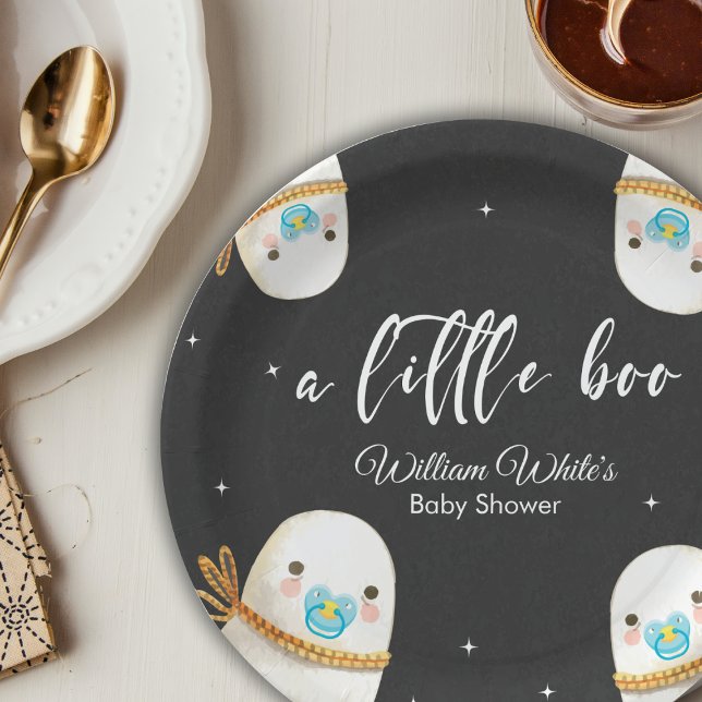 Cute Baby Ghost Halloween Fall Paper Plate (Cute Baby Ghost Halloween Fall Paper Plate)