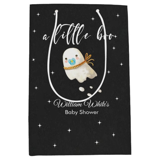 Cute Baby Ghost Halloween Fall Shower Gift Bag (Front)