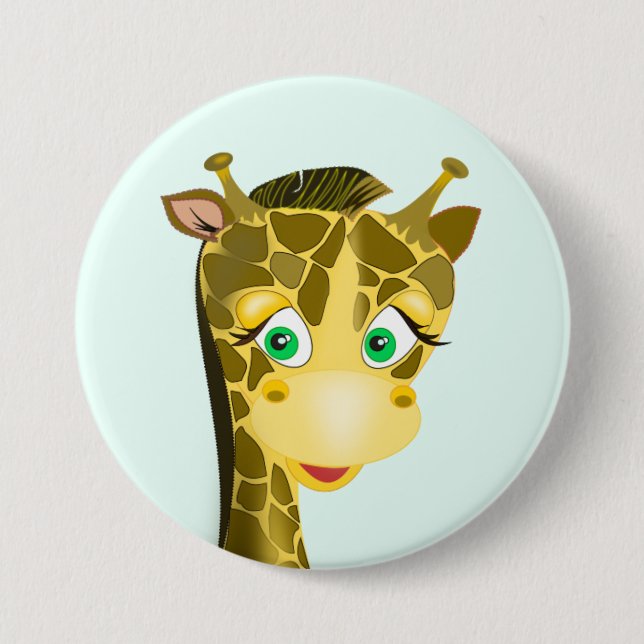 Cute Baby Giraffe 7.5 Cm Round Badge (Front)
