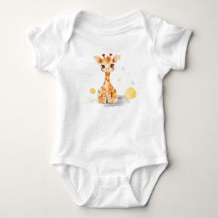 Cute Baby Giraffe Baby Bodysuit