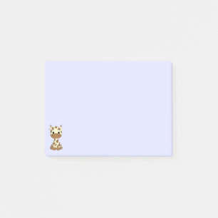 Cute baby giraffe cartoon girls post-it notes