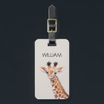 Cute Baby Giraffe Custom Name Luggage Tag<br><div class="desc">cute little baby giraffe illustration personalised name luggage tag</div>