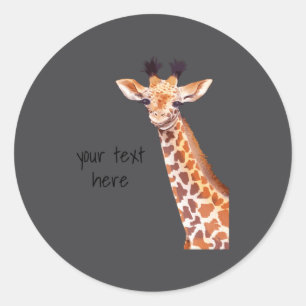 Cute Baby Giraffe D Baby  Classic Round Sticker