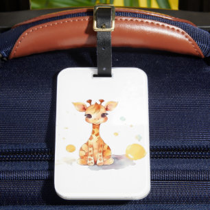 Cute Baby Giraffe Luggage Tag