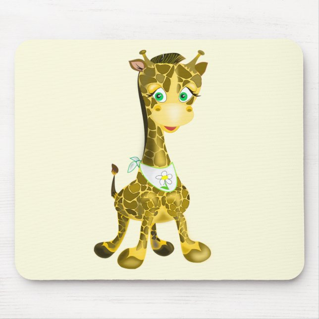 Cute Baby Giraffe Mouse Pad (Front)