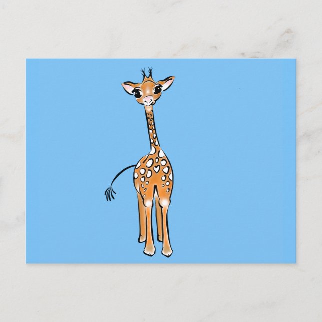 Cute Baby Giraffe, safari animals Postcard (Front)