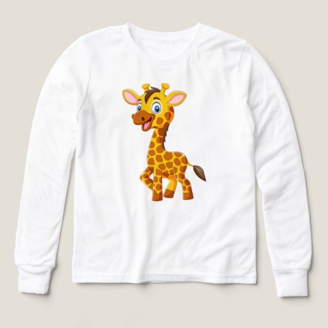 Cute Baby Giraffe Smiling Cartoon-35280 (Design Front)