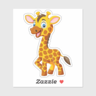 Cute Baby Giraffe Smiling Cartoon-35280