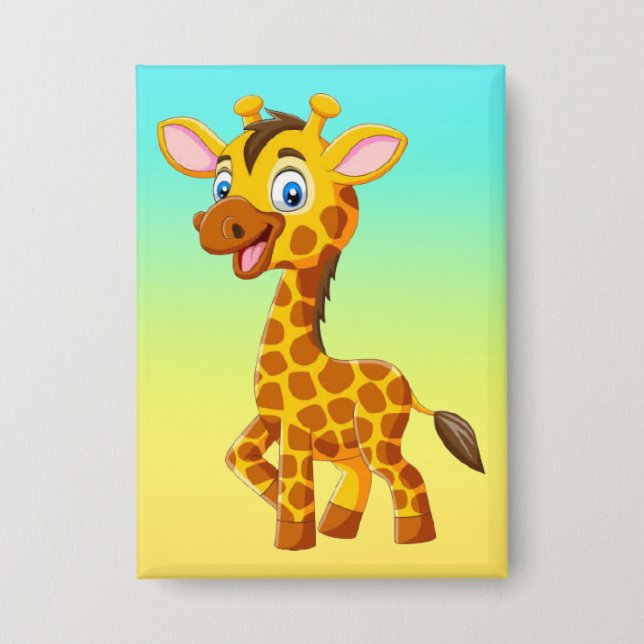 Cute Baby Giraffe Smiling Cartoon-35280 (Front)