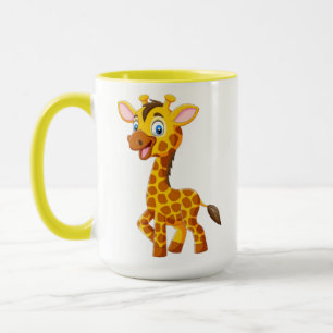 Cute Baby Giraffe Smiling Cartoon-35280 Mug