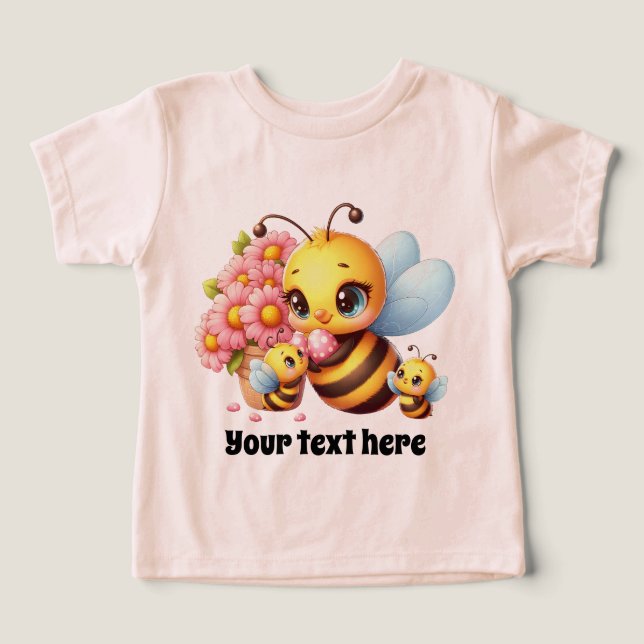 Cute baby girl Bee add text  (Design Front)