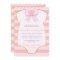 Cute Baby Girl Blush Pink Bow & Gold Baby Shower