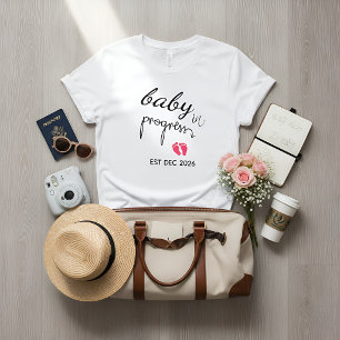 Cute Baby Girl Footprint Maternity Moms- Tri-Blend Shirt