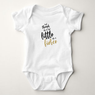 Cute Baby Girl Little Fierce Glitter Bodysuit