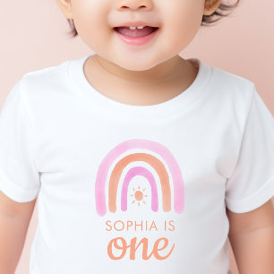 Cute Baby Girl One First Birthday  Baby T-Shirt