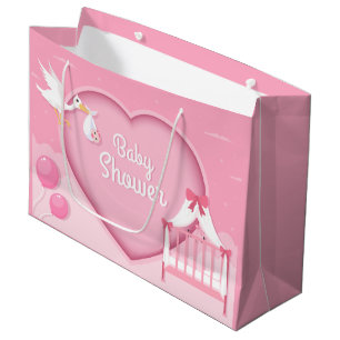 cute baby girl shower large gift bag