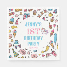 Cute Baby Girl Unicorn Any Age Birthday Party 