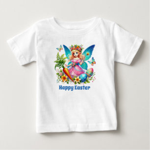 Cute baby girls fairy Happy Easter T-Shirt