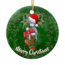 Cute Baby Goat in Stocking Christmas Ornament