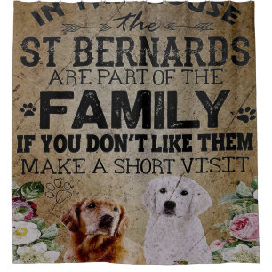 cute baby Golden Retriever Shower Curtain