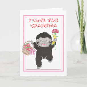Cute Baby Gorilla  Grandma Mother's Day Card