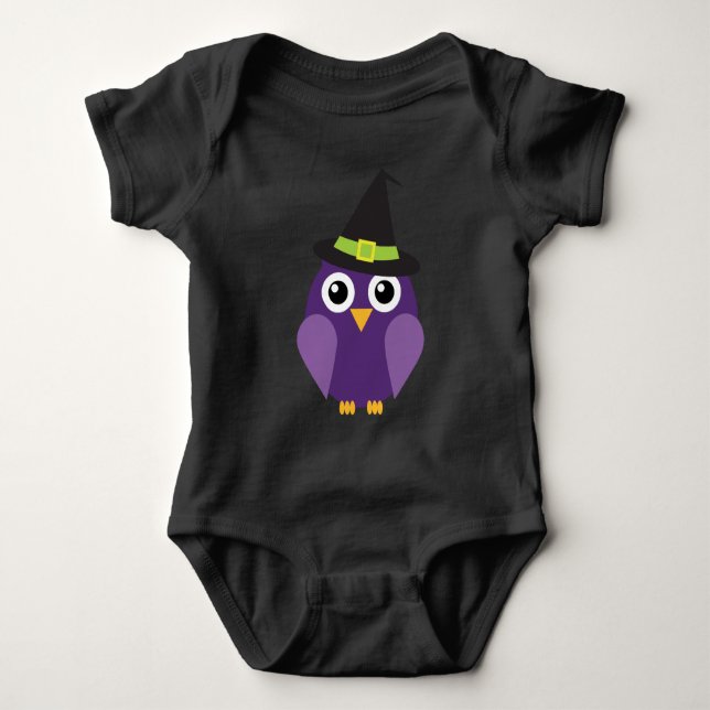 Cute Baby Halloween Owl Bodysuit (Front)
