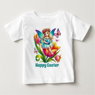 Cute baby Happy Easter fairy girls T-Shirt