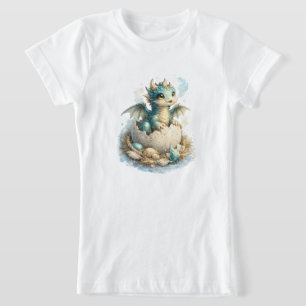 Cute Baby Hatching Dragon Girls T-Shirt