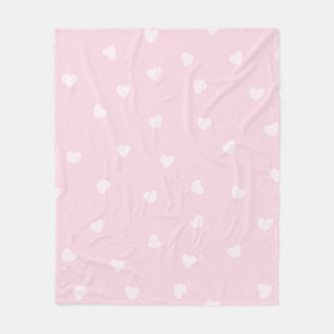 Cute baby heart fleece blanket