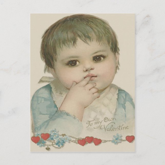 Cute Baby Heart Forget-Me-Not Postcard (Front)