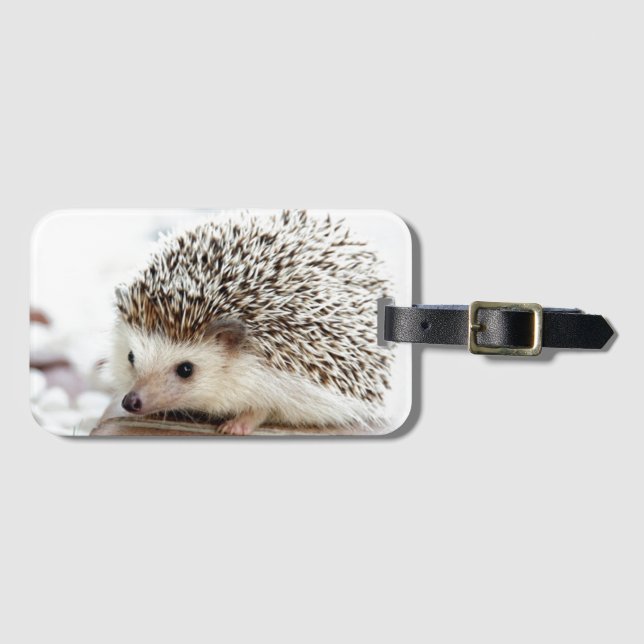 Cute Baby Hedgehog Luggage Tag (Front Horizontal)