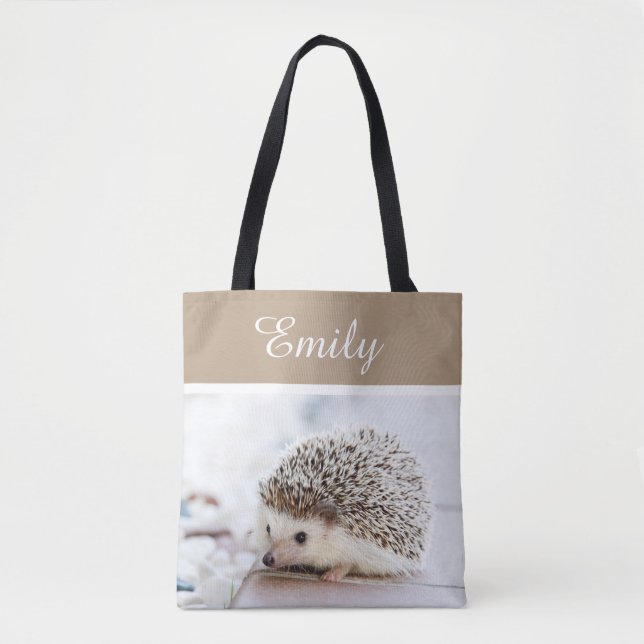 Cute Baby Hedgehog Tote Bag (Front)