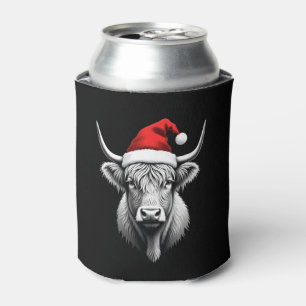 Cute Baby Highland Cow Christmas Santa Gifts Xmas  Can Cooler
