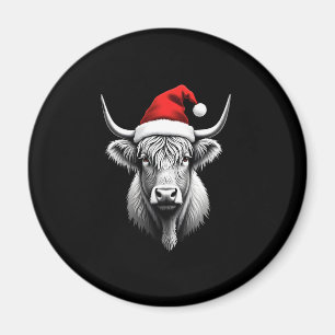 Cute Baby Highland Cow Christmas Santa Gifts Xmas  Magnet