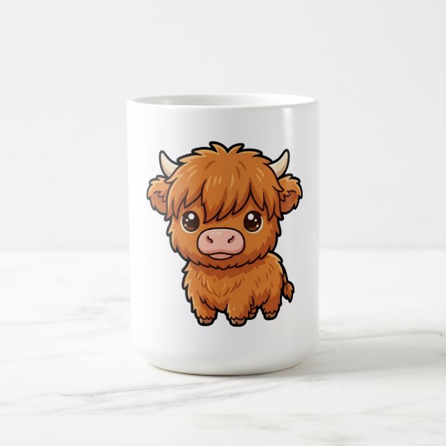 Cute Baby Highland Cow Mug (Center)