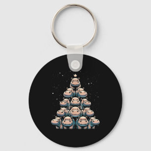 Cute Baby Hip Christmas Tree Hiptamus Christmas  Key Ring