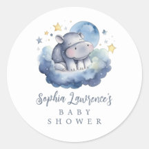 Cute Baby Hippo Baby Shower