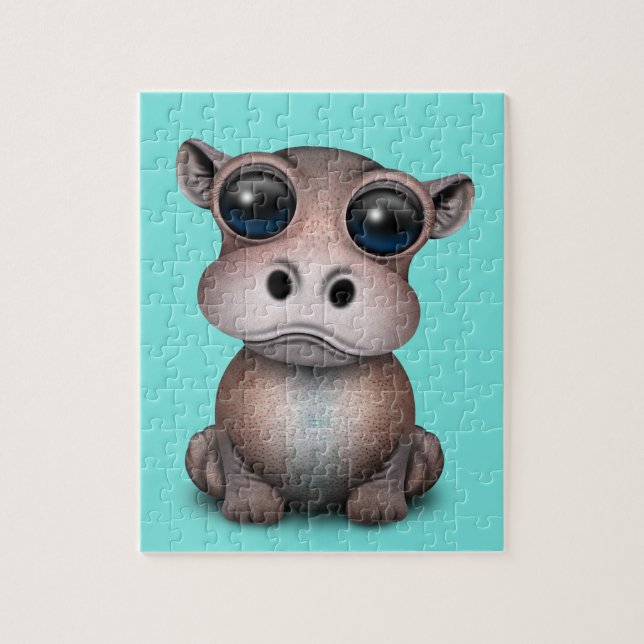 Cute Baby Hippo Jigsaw Puzzle (Vertical)