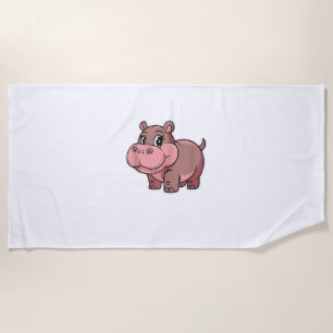 Cute Baby Hippo Moo Deng Tank Top_1 Beach Towel