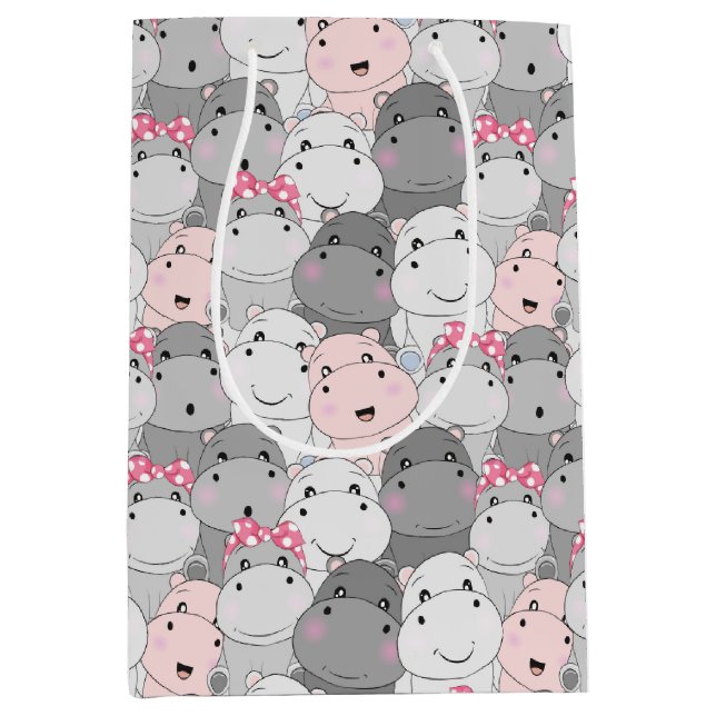 Cute Baby Hippos Gift Bag (Front)