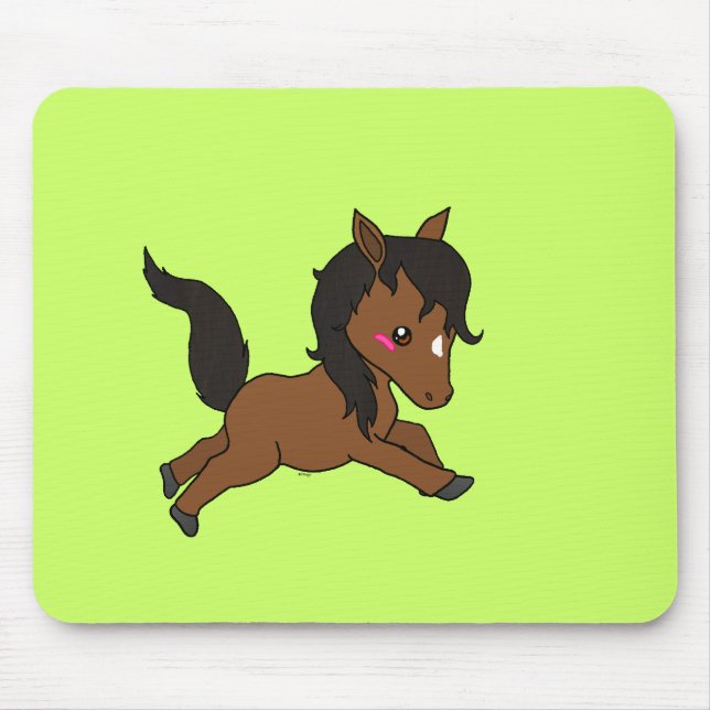 Cute baby Horse Mouse Pad (Front)