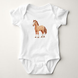 Cute Baby Horse, Sweet Horse, Farm Animal Bodysuit