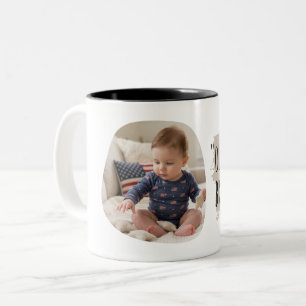 Cute Baby Imaged Typography Two-Tone Coffee Mug