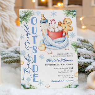 Cute Baby Its Cold Outside Baby Shower Invitation